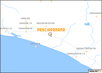 map of Pescia Romana