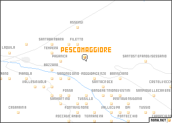 map of Pescomaggiore