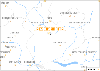 map of Pesco Sannita