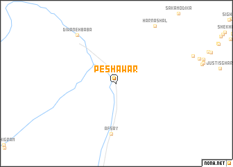 map of Peshāwar