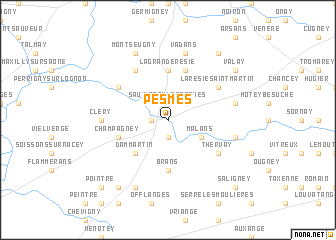 map of Pesmes