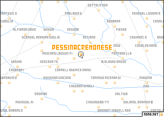 map of Pessina Cremonese