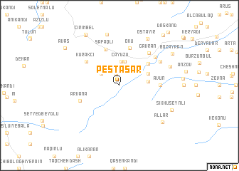 map of Peştǝsar