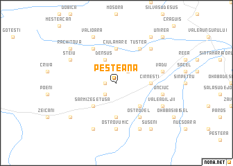 map of Peşteana