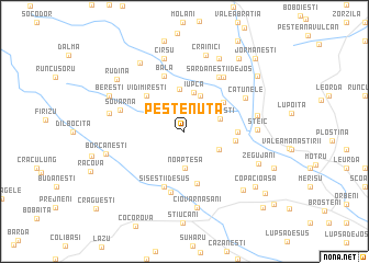 map of Peştenuţa