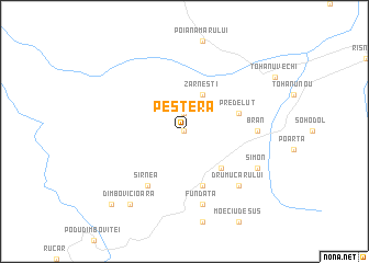 map of Peştera