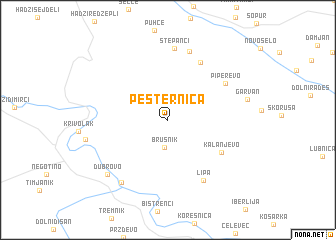 map of Pešternica