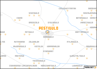 map of Pestidůlő