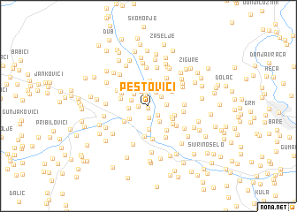map of Peštovići