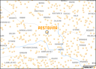 map of Peštovina