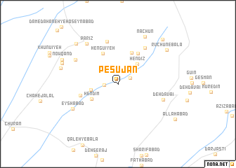 map of Pesūjān