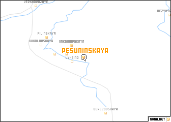 map of Pesuninskaya