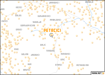 map of Petačići