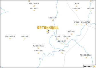 map of Petak-kidul