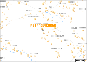 map of Petanović Brdo