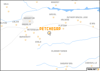 map of Petche Gap