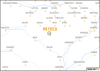 map of Petecu