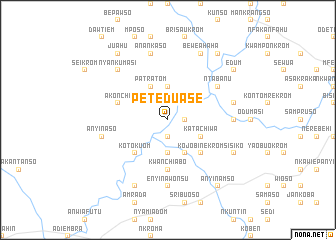 map of Peteduase