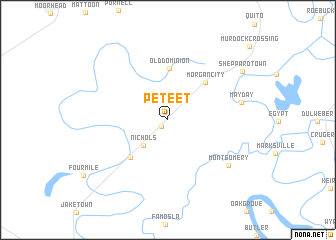 map of Peteet