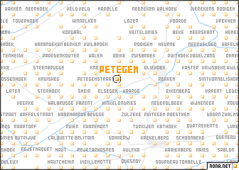 map of Petegem