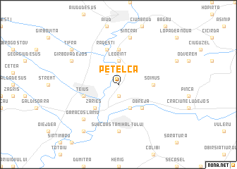 map of Peţelca