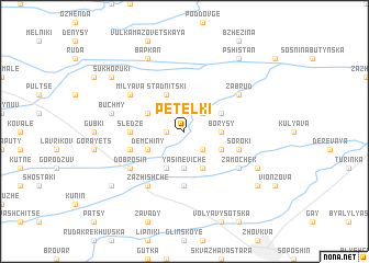 map of Petelʼki