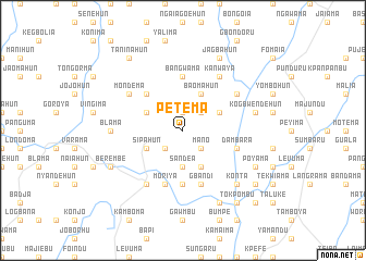 map of Petema