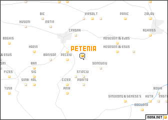 map of Petenia