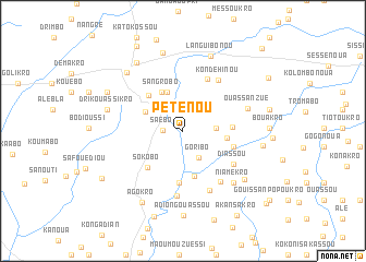 map of Péténou