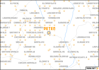 map of Petén
