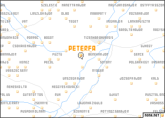 map of Péterfa