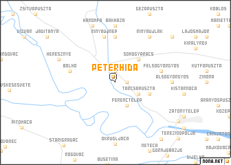 map of Péterhida