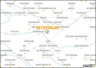 map of Pétermajor