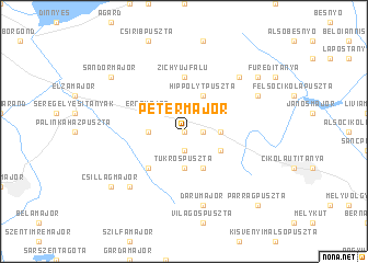 map of Pétermajor