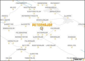 map of Pétermajor