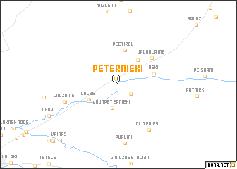 map of Pēternieki