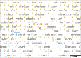 map of Petersaurach