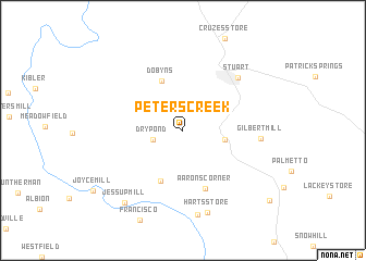 map of Peters Creek