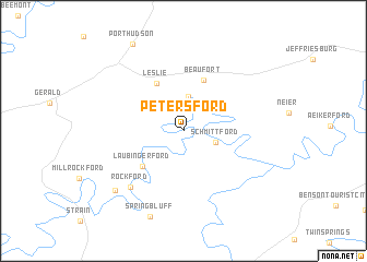 map of Peters Ford