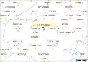 map of Petershagen
