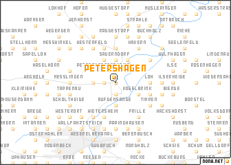 map of Petershagen