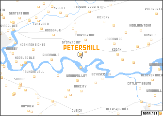 map of Peters Mill