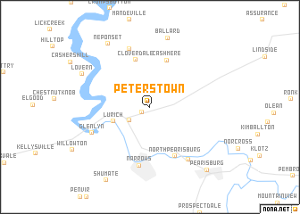 map of Peterstown