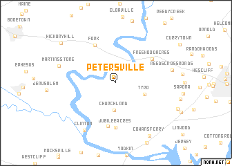 map of Petersville