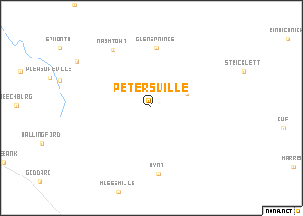 map of Petersville