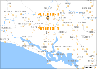 map of Peter Town