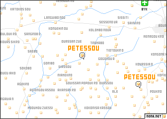 map of Pétessou