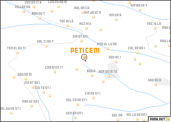 map of Peticeni