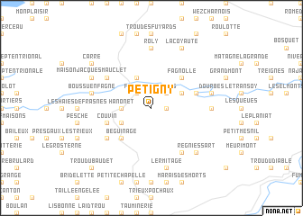 map of Petigny