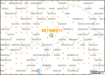 map of Pětihosty